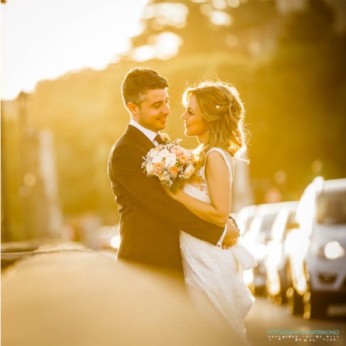 ritratto sposi, matrimonio civile, villa albano, roma